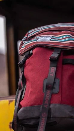 "Topper" Hooey Backpack Maroon W/Serape Pattern W/Black Accents -HOOey Shop 1800064