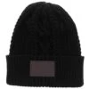 HOOey "Ladies Beanie" Black W/ Leather Patch -HOOey Shop 2052BK