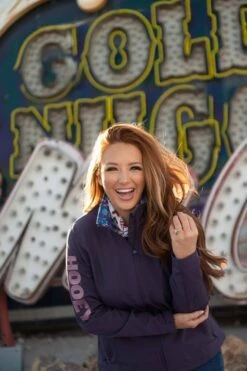 HOOey "Ladies Soft Shell Jacket" Purple W/Multi Color Aztec Lining -HOOey Shop 21 Hooey 382