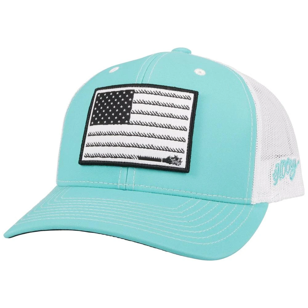 HOOey "Liberty Roper" Turquoise/White Hat 3 HOOey "Liberty Roper" Turquoise/White Hat