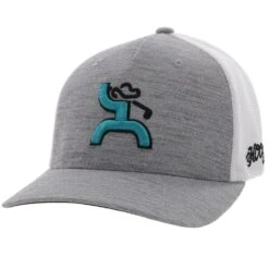 HOOey Youth "Golf" Grey/White Flexfit Hat