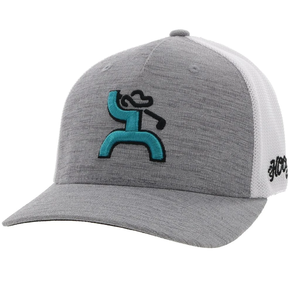 HOOey Youth "Golf" Grey/White Flexfit Hat 3 HOOey Youth "Golf" Grey/White Flexfit Hat