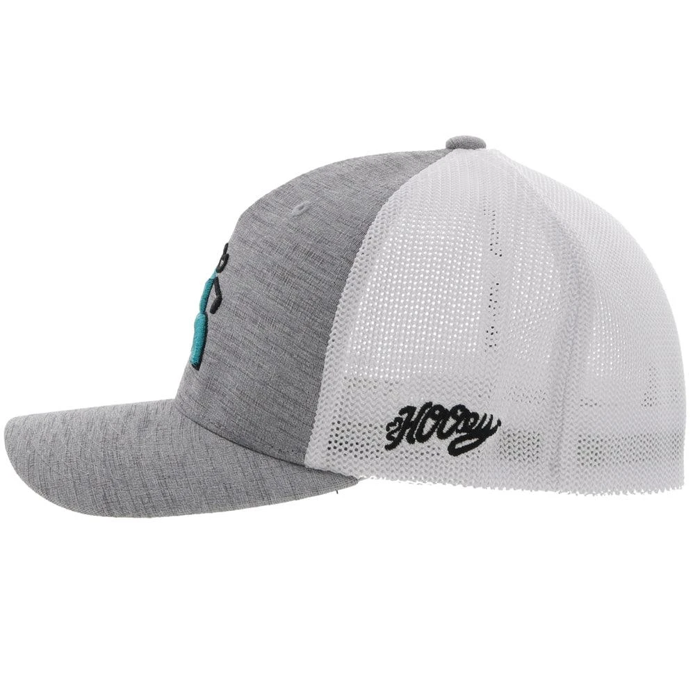 HOOey "Golf" Grey/White Flexfit Hat 7 HOOey "Golf" Grey/White Flexfit Hat - Image 5