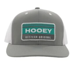 HOOey "Horizon" Grey, White And Turquoise Hat -HOOey Shop 2235T GYWH01