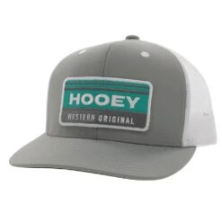 HOOey "Horizon" Grey, White And Turquoise Hat