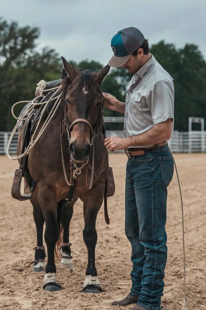 HOOey "Sol" Grey Short Sleeve Pearl Snap Shirt 6 HOOey "Sol" Grey Short Sleeve Pearl Snap Shirt - Image 4