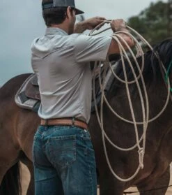 HOOey "Sol" Grey Short Sleeve Pearl Snap Shirt 8 HOOey "Sol" Grey Short Sleeve Pearl Snap Shirt -HOOey Shop 2R5A0760