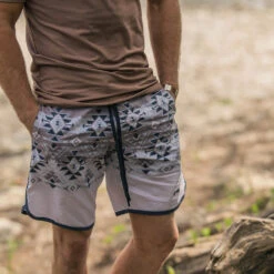 HOOey "Shaka" Brown/Cream W/Aztec Pattern Board Shorts 8 HOOey "Shaka" Brown/Cream W/Aztec Pattern Board Shorts -HOOey Shop 2R5A5445