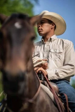 HOOey "Sol" Tan Long Sleeve Pearl Snap Shirt -HOOey Shop 2R5A9714