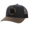 HOOey "Strap" Charcoal/ Brown W/Roughy Circle Patch Hat 2 HOOey "Strap" Charcoal/ Brown W/Roughy Circle Patch Hat -HOOey Shop 4031T CHBR02