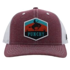 HOOey "Punchy" Maroon/White Hat -HOOey Shop 5027T MAWH01