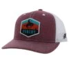 HOOey "Punchy" Maroon/White Hat -HOOey Shop 5027T MAWH02