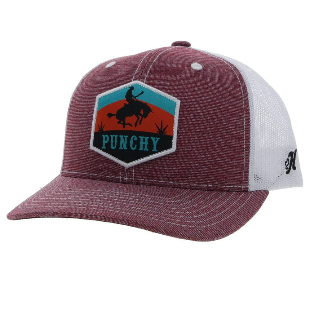 HOOey Youth "Punchy" Maroon/White Hat 3 HOOey Youth "Punchy" Maroon/White Hat