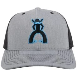 HOOey "Punchy" Embroidered Logo, Grey Hat -HOOey Shop 5028T GYBK01