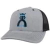 HOOey "Punchy" Embroidered Logo, Grey Hat -HOOey Shop 5028T GYBK02