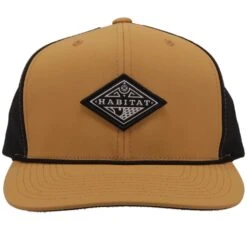 HOOey "Graphite" Tan/Black W/black & White Diamond Patch Hat 10 HOOey "Graphite" Tan/Black W/black & White Diamond Patch Hat -HOOey Shop 6011T TNBK01 1