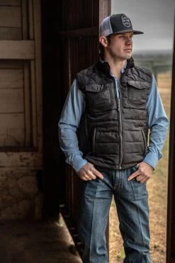 "Hooey Packable Vest" Black -HOOey Shop BK1 1802