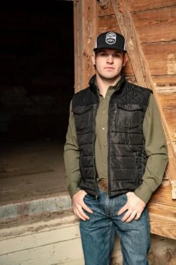 "Hooey Packable Vest" Black -HOOey Shop BK1 1916