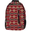 "Rockstar" Aztec Red/Black Hooey Backpack 2 "Rockstar" Aztec Red/Black Hooey Backpack -HOOey Shop BP042BKRD front