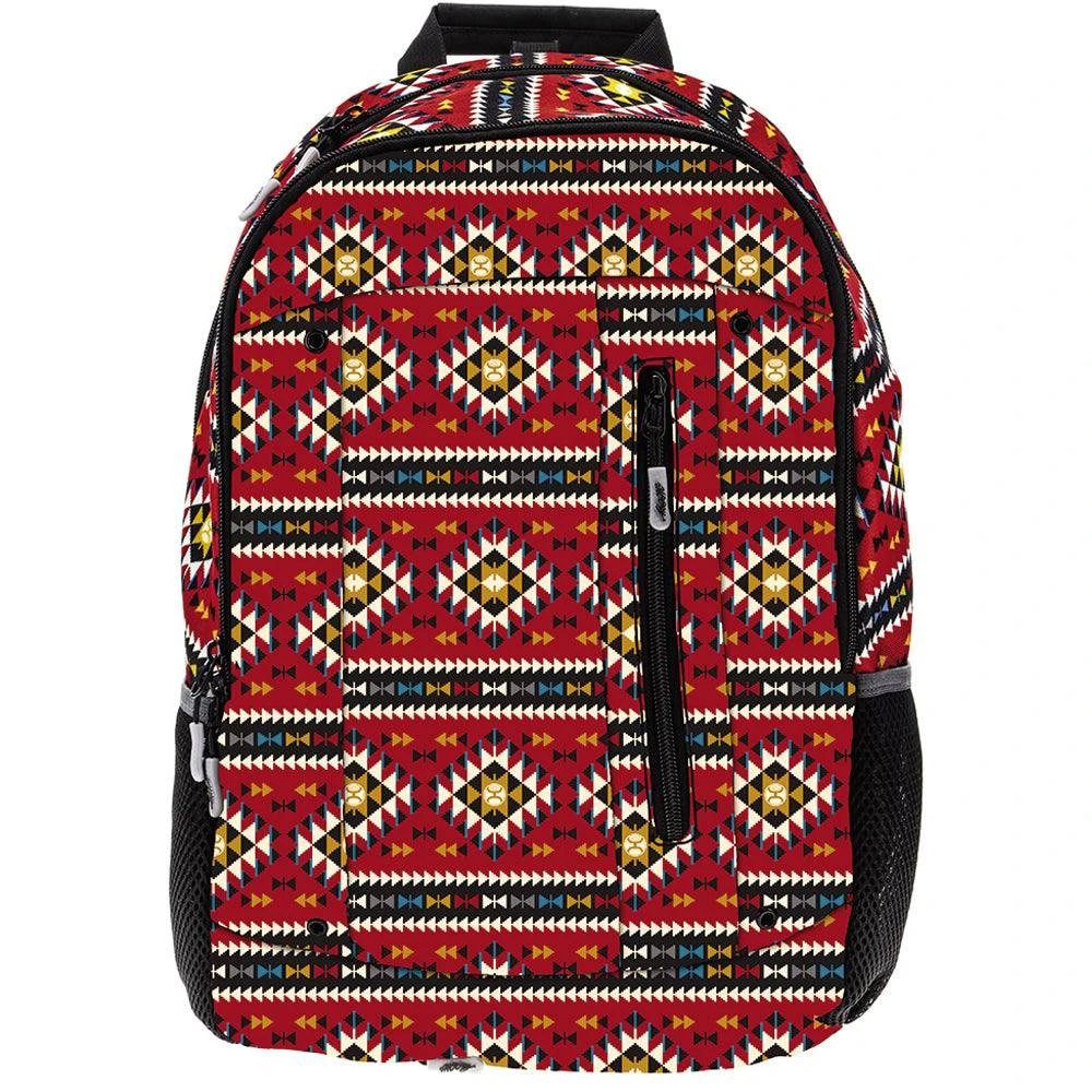 "Rockstar" Aztec Red/Black Hooey Backpack 3 "Rockstar" Aztec Red/Black Hooey Backpack