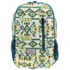 "Rockstar" Cream/Teal W/Breaded Pattern Hooey Backpack -HOOey Shop BP042GRTL front