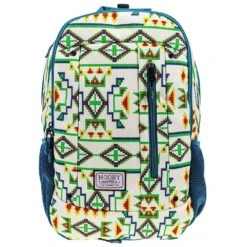 "Rockstar" Cream/Teal W/Breaded Pattern Hooey Backpack