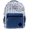 "Recess" Hooey Backpack White/Navy Floral W/Black/White Accents -HOOey Shop BP051WHNV 01