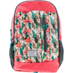 "Rockstar" Hooey Backpack Cream/Rose/Turquoise Feather Aztec W/Rose/Black Accents