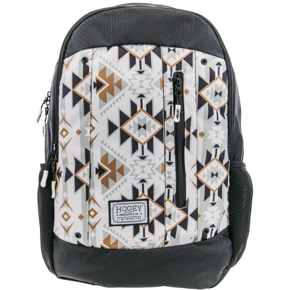 "Rockstar"Hooey Backpack White/Cream Aztec Pattern W/Black 3 "Rockstar"Hooey Backpack White/Cream Aztec Pattern W/Black