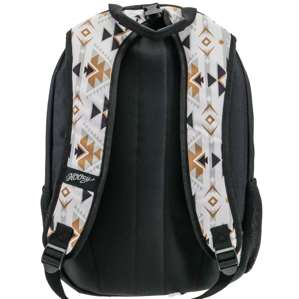 "Rockstar"Hooey Backpack White/Cream Aztec Pattern W/Black 4 "Rockstar"Hooey Backpack White/Cream Aztec Pattern W/Black - Image 2