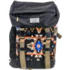 "Topper" Hooey Backpack Black/Orange Aztec Pattern W/Black & Mustard Accents -HOOey Shop BP053ORBK 01