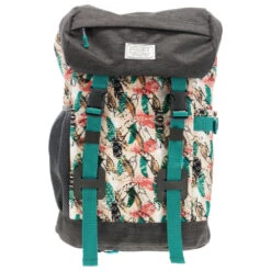 "Topper" Hooey Backpack Turquoise/White Aztec Pattern W/Charcoal & Turquoise
