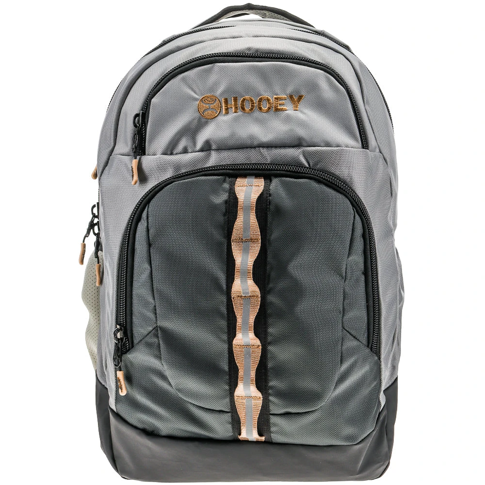 "Ox" Hooey Backpack Grey W/Charcoal /Tan 3 "Ox" Hooey Backpack Grey W/Charcoal /Tan