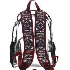 HOOey "Nitro" Clear Backpack W/Multi Color Serape Accents