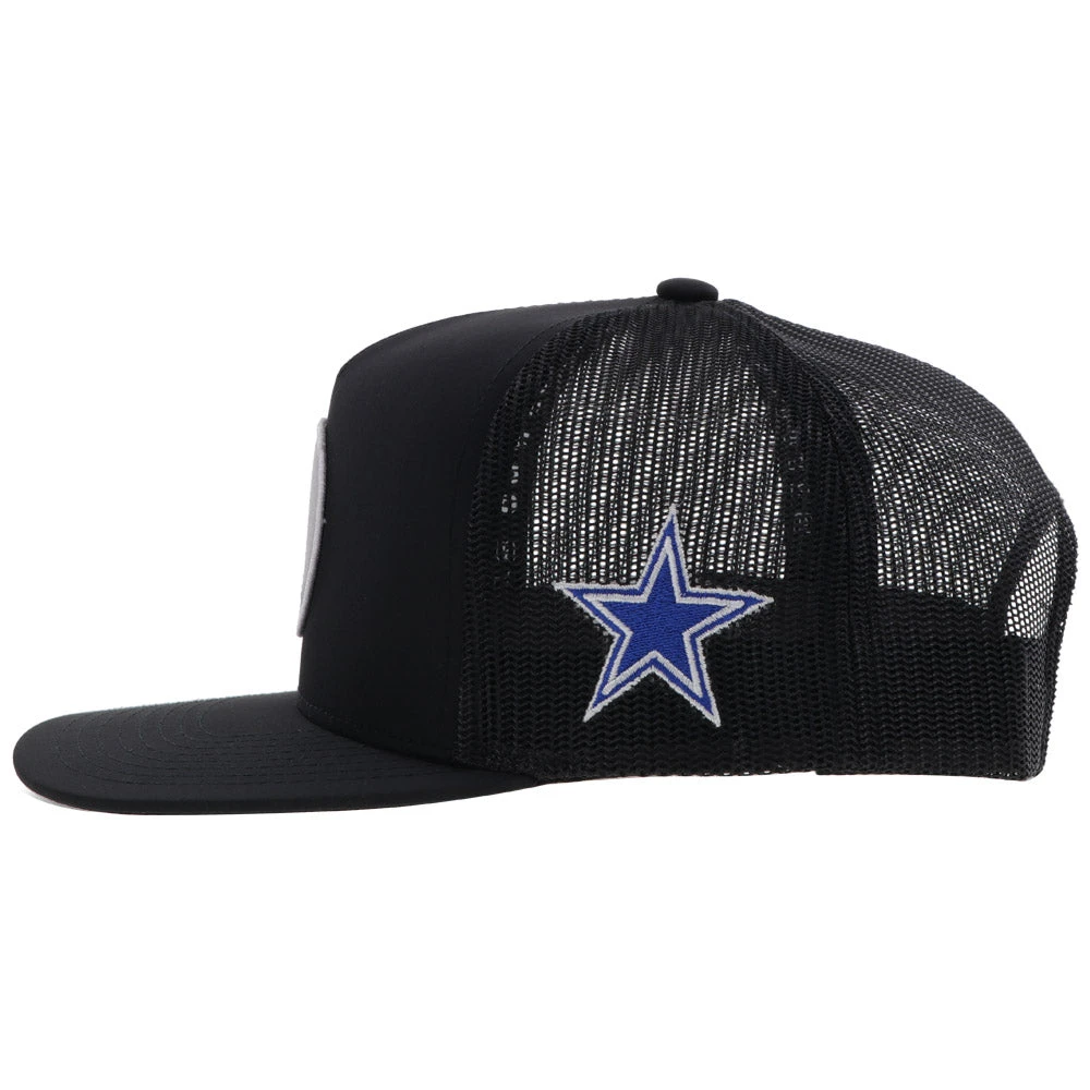 HOOey "Dallas Cowboys" HOG Hat Black W/ Grey & Navy 5 HOOey "Dallas Cowboys" HOG Hat Black W/ Grey & Navy - Image 3
