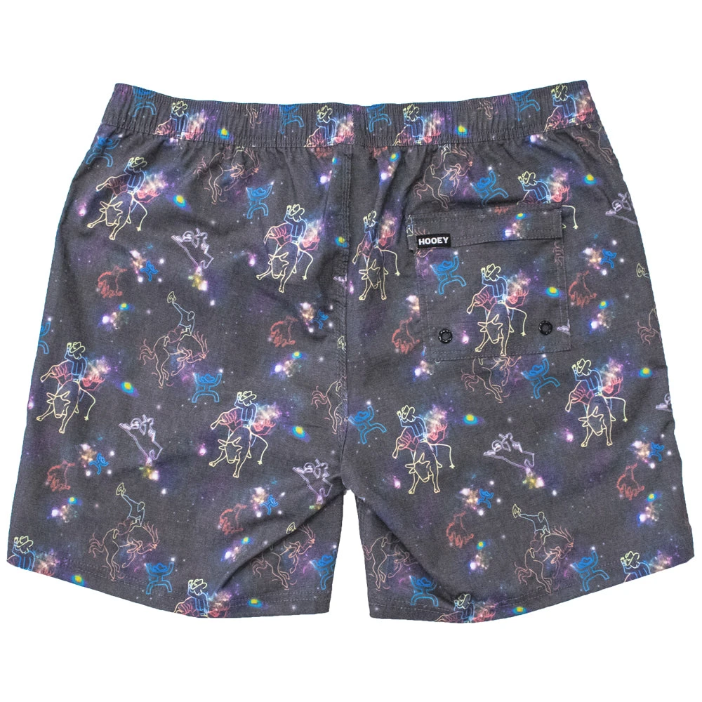 HOOey "Bigwake" Black W/Space Cowboy Pattern Board Shorts 4 HOOey "Bigwake" Black W/Space Cowboy Pattern Board Shorts - Image 2