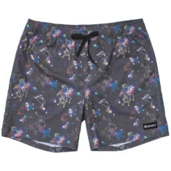 HOOey "Bigwake" Black W/Space Cowboy Pattern Board Shorts