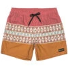HOOey "Bigwake" Red/Orange W/Aztec Pattern Board Shorts -HOOey Shop HB2022RDORFront