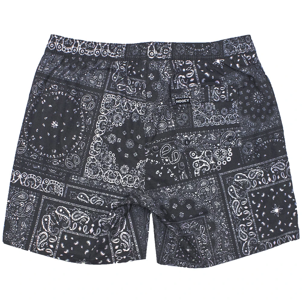 HOOey "Bigwake" Black/White Bandana Pattern Board Shorts W/ Liner 5 HOOey "Bigwake" Black/White Bandana Pattern Board Shorts W/ Liner - Image 3