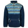 "Hooey Sherpa Pullover" Blue W/Stripe Pattern 1 "Hooey Sherpa Pullover" Blue W/Stripe Pattern -HOOey Shop HFP003BLST