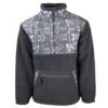 "Hooey Sherpa Pullover" Charcoal/Aztec -HOOey Shop HFP003CHAZ