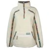 HOOey "Ladies Sherpa Pullover" Cream W/Multi Color Aztec Pattern Accents -HOOey Shop HFP005CR