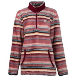 HOOey "Ladies Fleece Pullover" Pink/Stripe