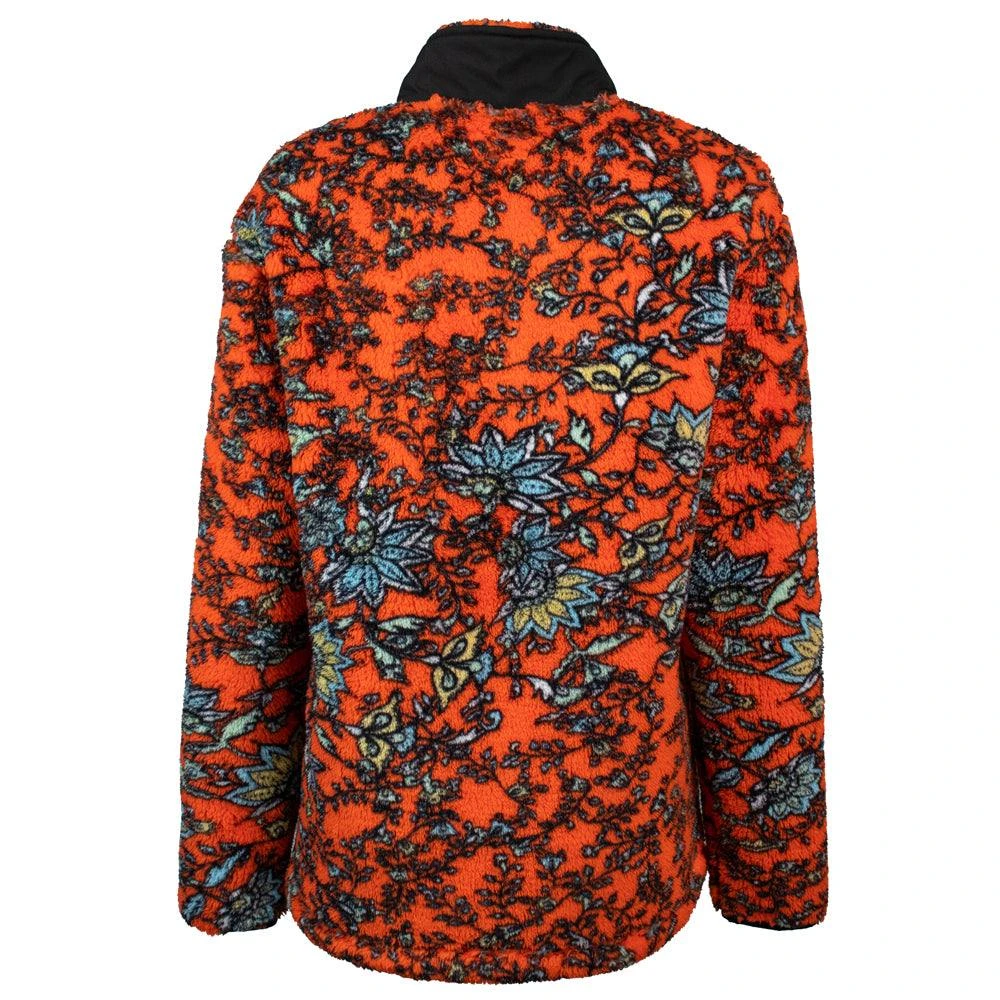 HOOey "Ladies Fleece Pullover" Red/Floral 4 HOOey "Ladies Fleece Pullover" Red/Floral - Image 2