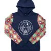 HOOey Youth "PONDEROSA" Navy/Aztec Hoody -HOOey Shop HH051NV nodrawstring