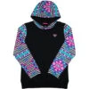 HOOey Youth "Rope Like A Girl Black/Aztec Hoodie" 2 HOOey Youth "Rope Like A Girl Black/Aztec Hoodie" -HOOey Shop HH1163BKPR Y