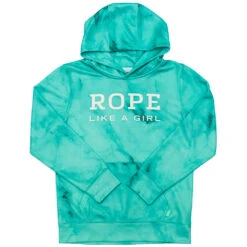 HOOey Youth "Rope Like A Girl Turquoise Hoodie"