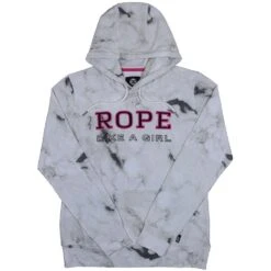 HOOey Rope Like A Girl White Marble Hoody
