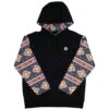 HOOey "Summit" Black W/Red & Tan Aztec Pattern Hoody 2 HOOey "Summit" Black W/Red & Tan Aztec Pattern Hoody -HOOey Shop HH1191BKRD