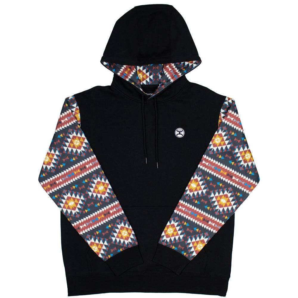 HOOey "Summit" Black W/Red & Tan Aztec Pattern Hoody 3 HOOey "Summit" Black W/Red & Tan Aztec Pattern Hoody